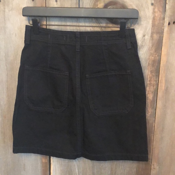 Hollister Ultra High Rise Black Button Fly Skirt 3 - Picture 3 of 15